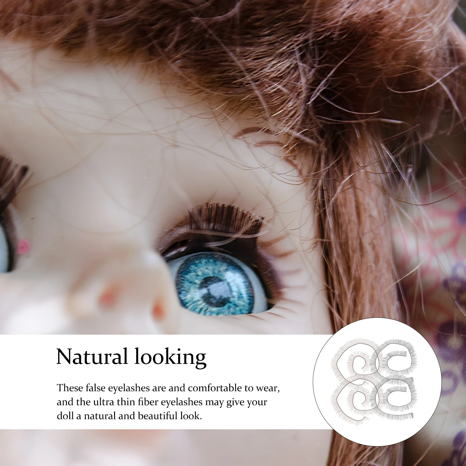 

20Pcs Handmade Realistic Fake Eyelashes Natural Long Thick False Eyelash Accessories Perfect for Eye Makeup DIY Crafting