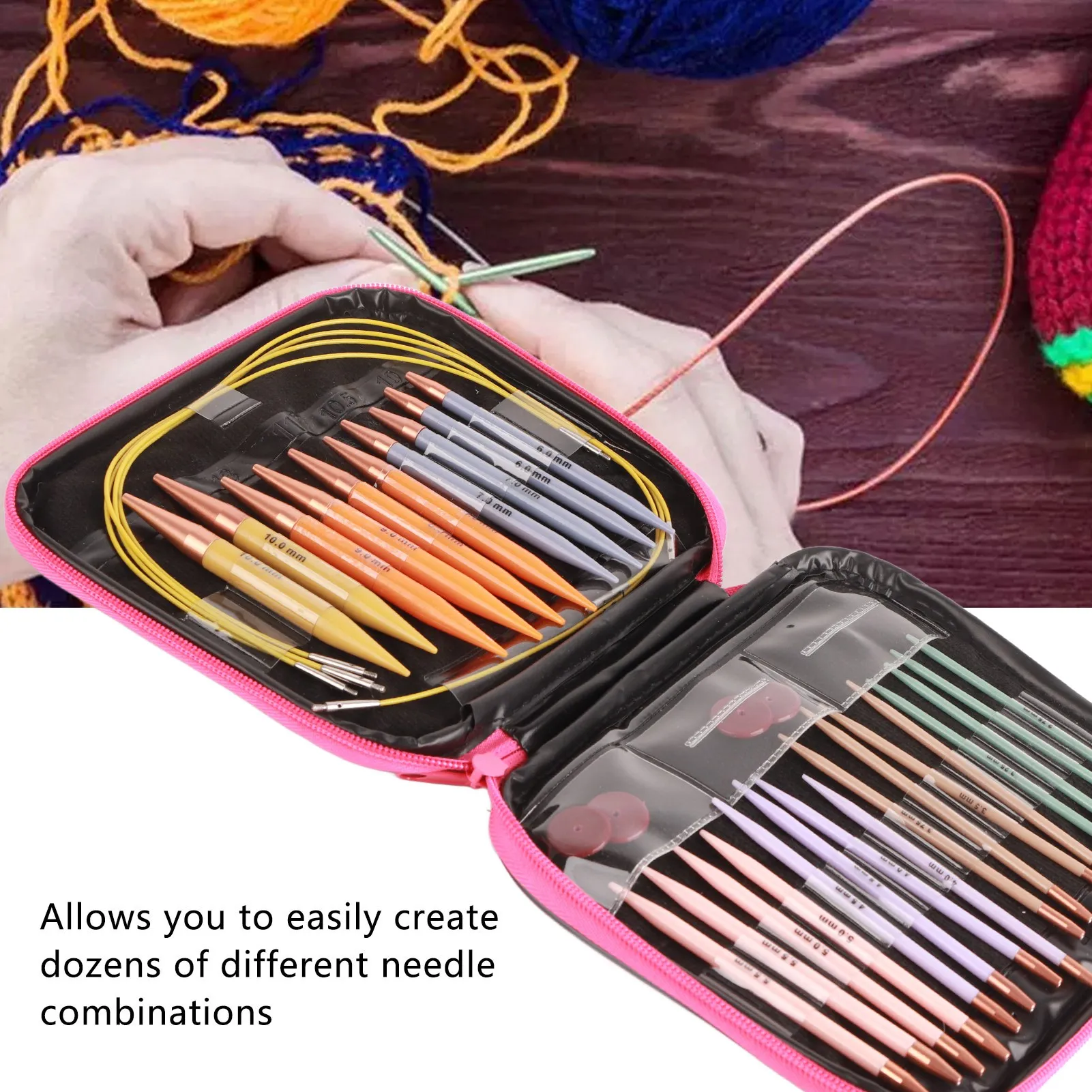 

Новинка! Набор крючков для вязания из поликарбоната, пластиковые иглы, аксессуары для рукоделия, круговые спицы для вязания для женщин