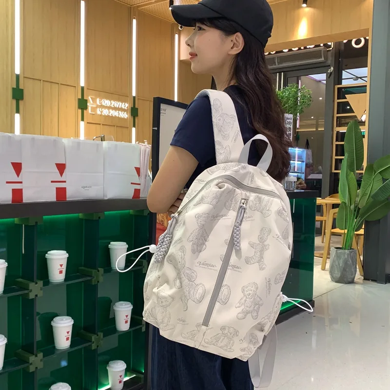 Summer New Large Capacity Backpack Fashion Digital Print Simple Men's Student Backpack Double Shoulder Bag For School And Travel