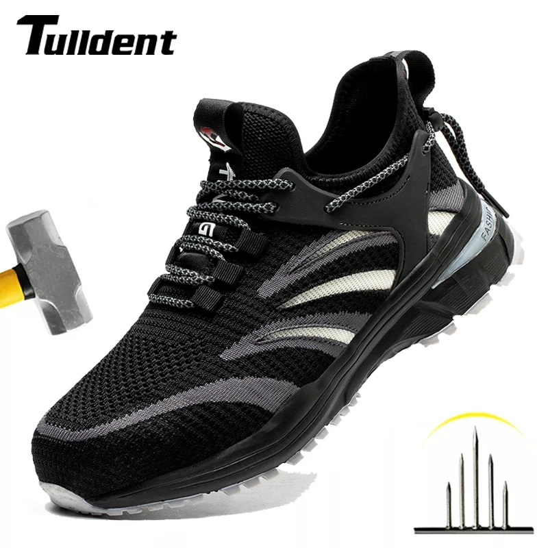

Men Work Safety Boots Steel Top Cap Work Shoes Puncture-Proof Protective Shoes Work Boots Indestructible Security Sneakers Male