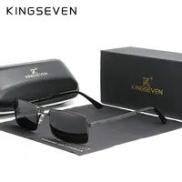 KINGSEVEN Polarized Sunglasses Classic Stainless Steel Vintage Frame Rectangle Design  Fishing Sun glasses Fishing