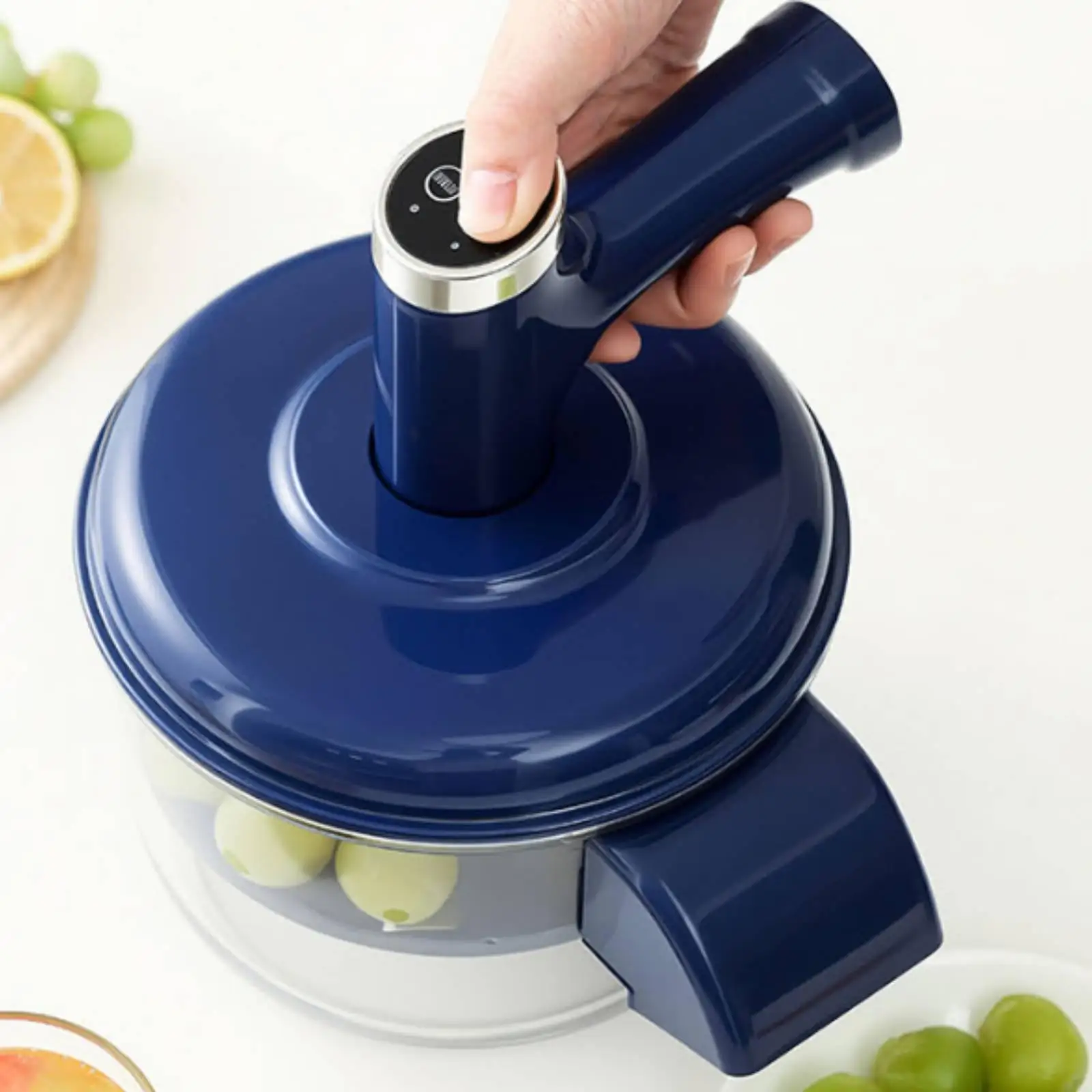 Electric Grape Peeler Automatic Fruit Skin Remover Compact Tabletop Vegetable Peeling Machine for Kitchen Countertop Use
