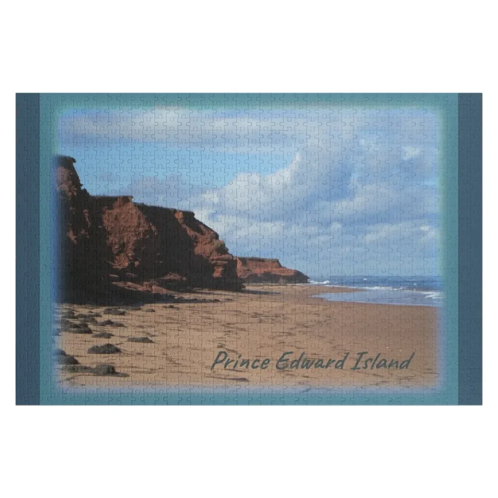 Principe Edward Island Canada Red Cliffs e Ocean View Beach Fotografia Jigsaw Puzzle Personalizza nome in legno Puzzle animale