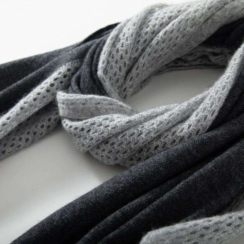 Women's 2026 New Goat Cashmere Knitted Scarf Autumn and Winter Color Matching Shawl For Warmth Neck Protection Cold Prevention