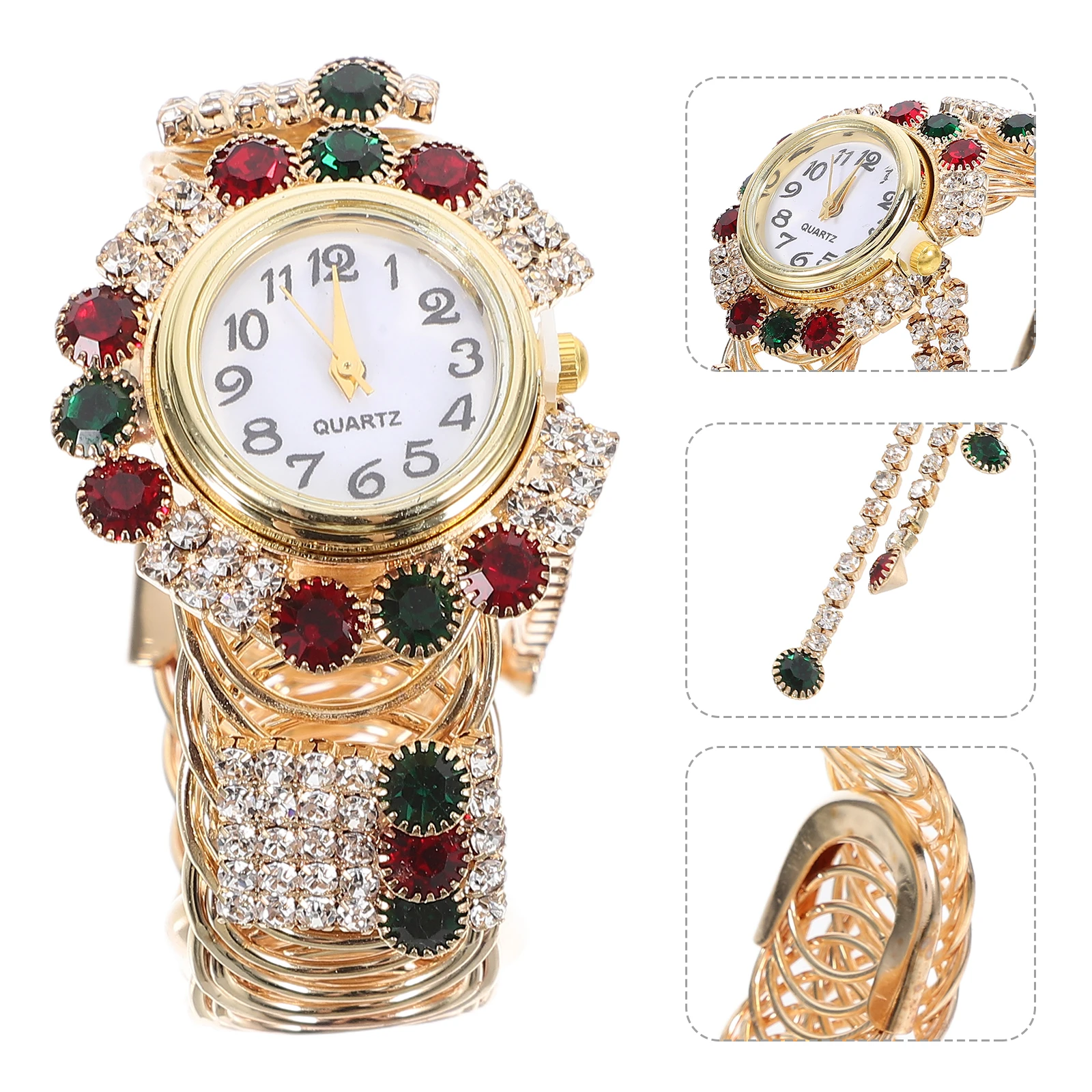 

1pc 2024 New Arrival Alloy Bangle for Women Quartz Bracelet Watch Stylish Comfortable Green Fashion Wrist Watch Daily Wear Gift