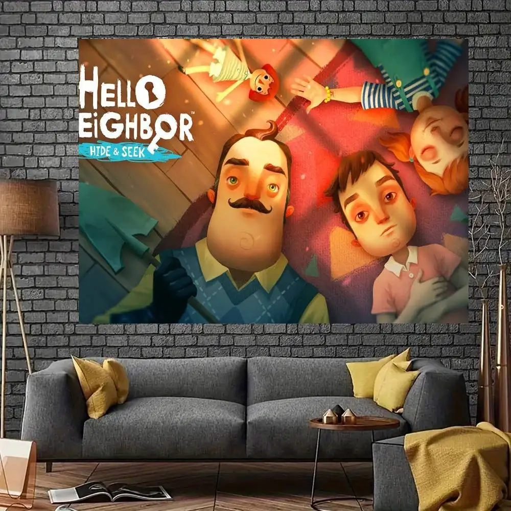 Fondo para Fotografía del Juego HELLO N-NEIGHBOR, Accesorios para Fotografía de Productos, Fondo para Estudio Fotográfico, Decoración para Fiestas, Papel Tapiz