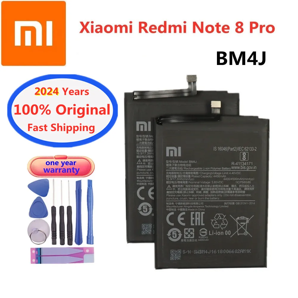 

2024 Years 100% Original Note 8 Pro Battery BM4J For Xiaomi Redmi Note 8 Pro 8Pro Note8 Pro 4500mAh High Quality Phone Battery