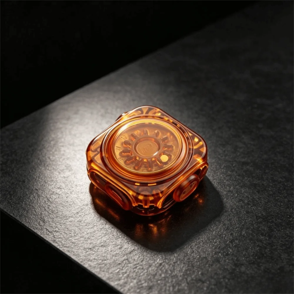 Luminous Fidget Slider Toy Noctilucent Roller Design Fidget Spinner Push Slider Mechanical Structure Reduce PressureToy
