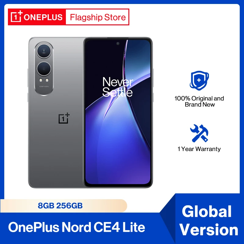 Première mondiale OnePlus Nord CE 4 Lite CE4 Version mondiale batterie 5500mAh 80W SUPERVOOC 50MP SONY OIS caméra 120Hz affichage AMOLED