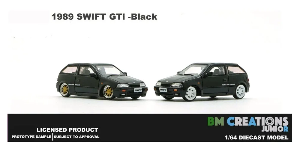 BM Creations 1:64 Swift GTi 1989 Diecast in lega macchinine modello di simulazione per regalo di raccolta