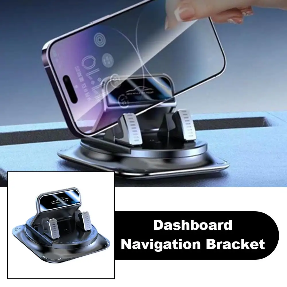Universal Car Phone Mount Anti Slip Silicone Dashboard 360-Degree Free Rotation Universal Head-Up Navigation Holder