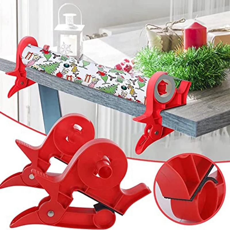 Tape Holder Christmas Wrapping Paper Table Clamp Tabletop Gift Wrapping Tool Tape Dispenser Christmas Wrapping Tape Dispenser