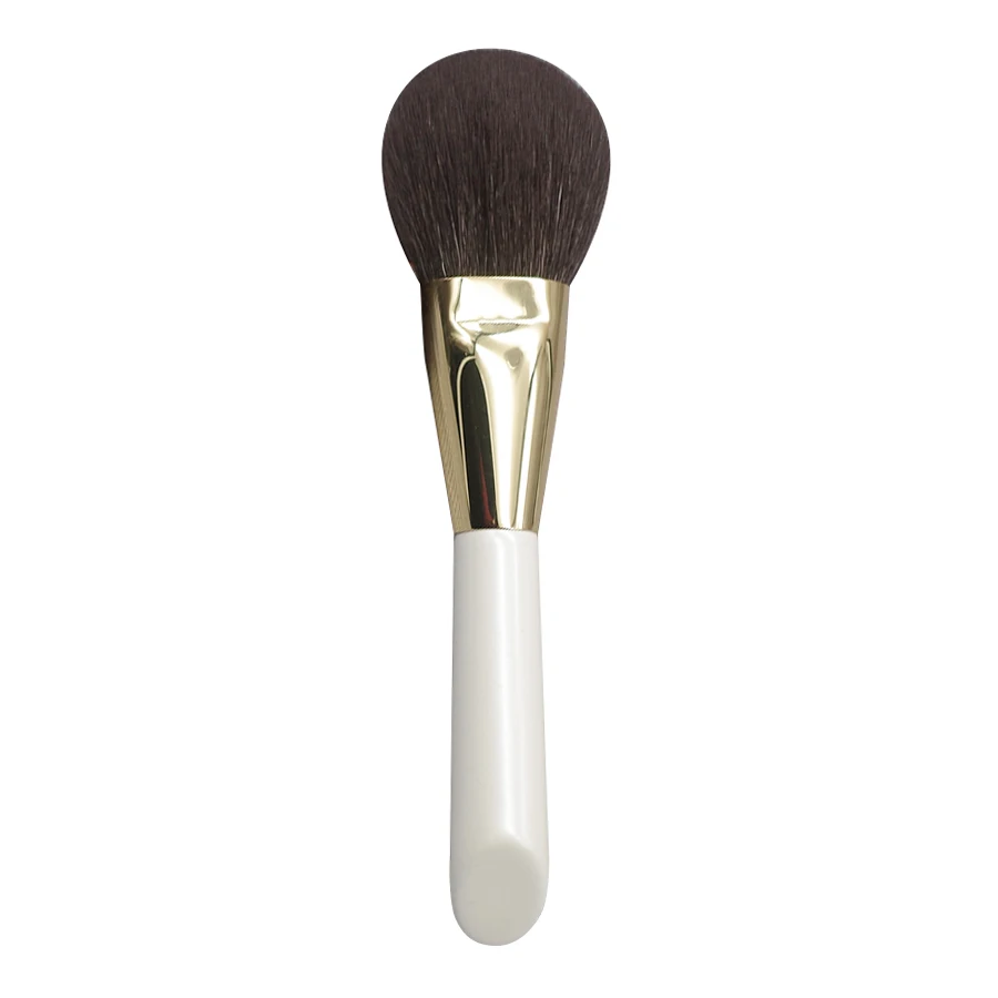 K101 Professional Handmade Makeup Brushes Soft Blue Squirrel Goat Hair Large Flat Face Powder Brush White Handle Make Up Brush