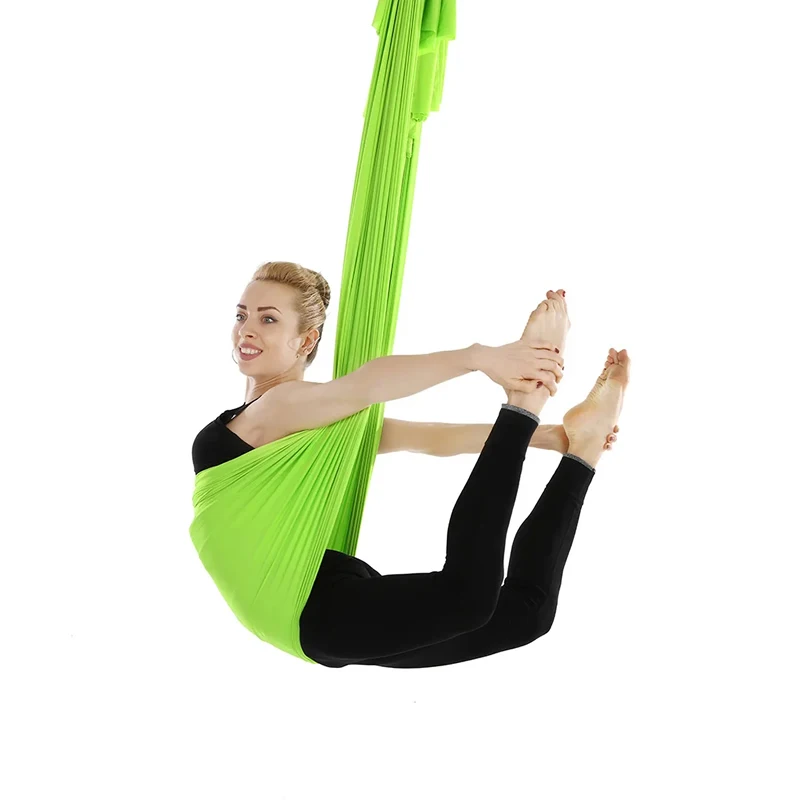 4/5/6/7m Aerial Yoga Hammock Elastic Silk Yoga Flying Swing for Anti-Gravity Body Building Pilates Infoor Outdoor Fitness