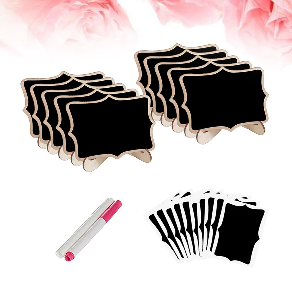 Mini Lace shape Chalkboards with Support Message Board Signs Table Place Card Signs for Home Birthday Wedding Party