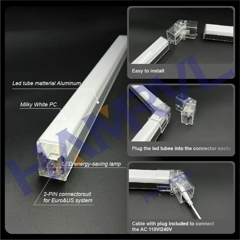 3 Color Switching Mode Hexagon LED Lighting for Garage Barbershop Ceiling Light 3000K 4000K 6500K Workshop Gym 4S Honeycomb Tube image 4