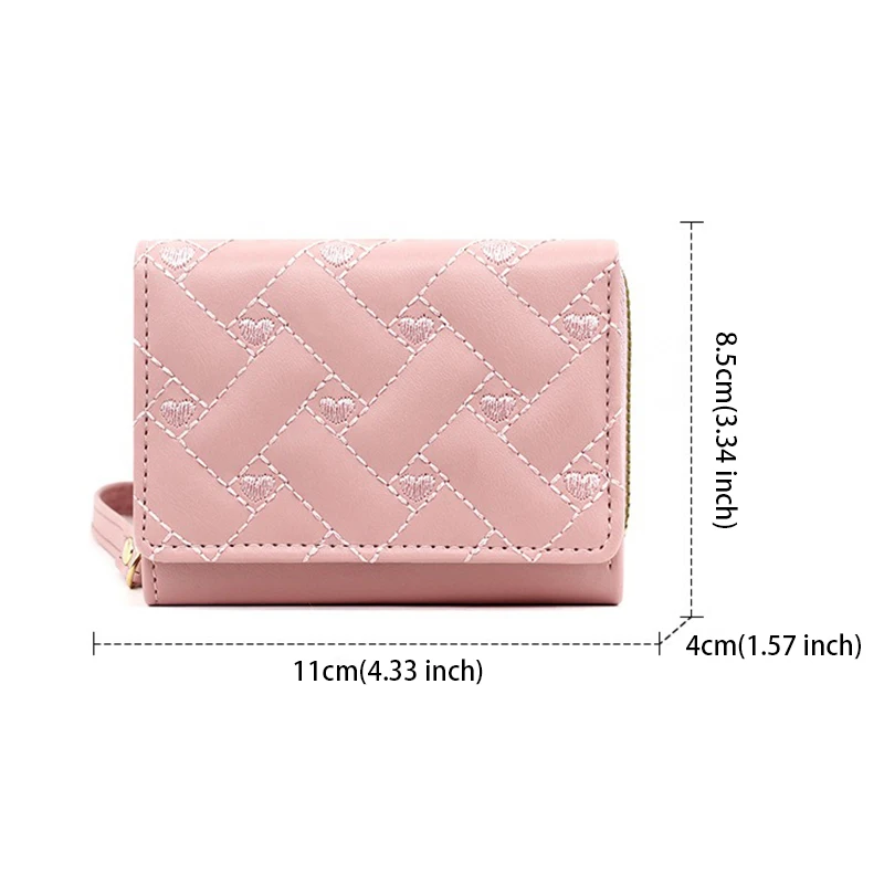 Fashion Women's Wallets Credit Card Holder Heart Purses for Women Small Handbag wirth Zip Coin Pocket Ladies Gift
