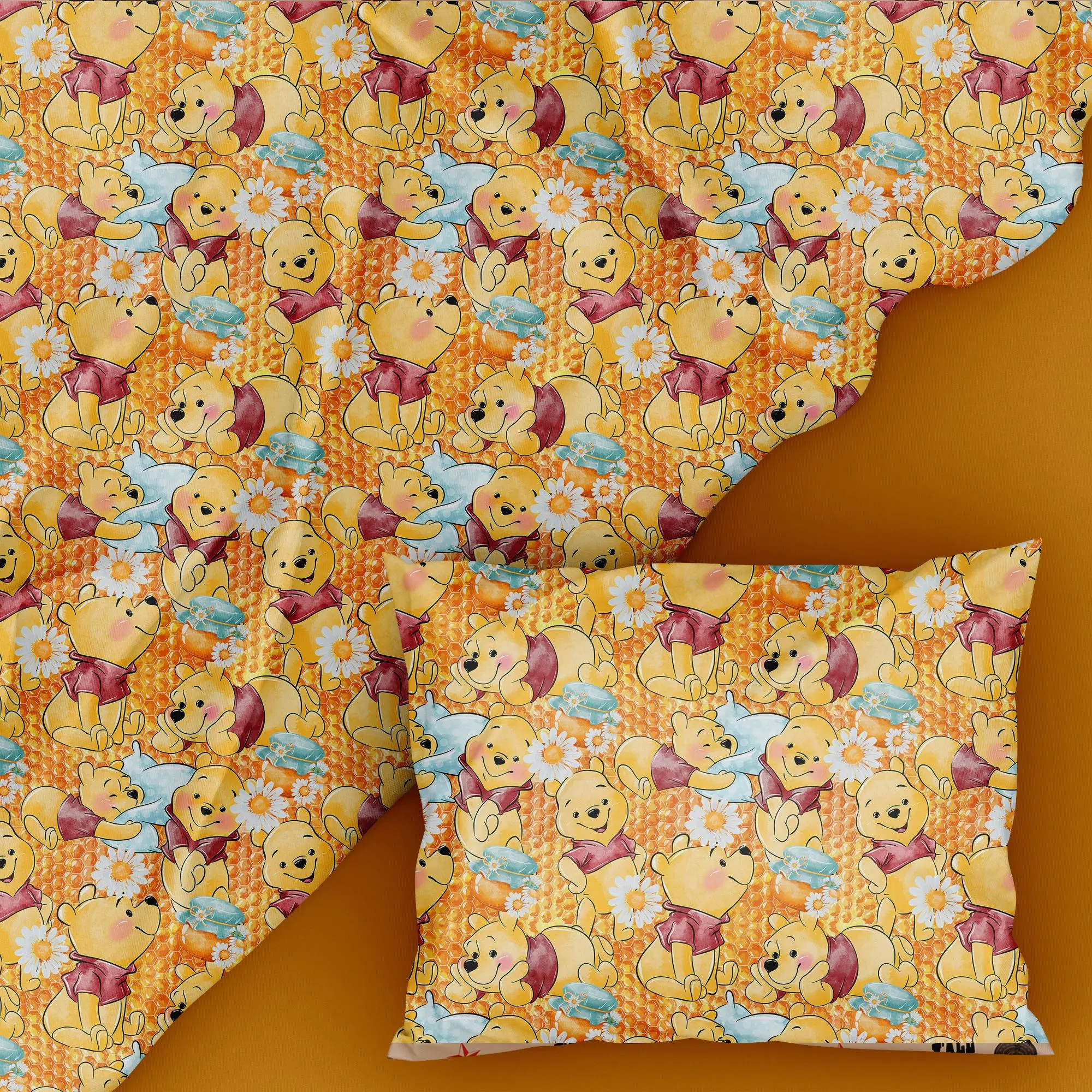 50*145 سنتيمتر ويني ذا بوه خليط نسيج القطن والبوليستر الأنسجة الخياطة اللحف الأقمشة التطريز المواد DIY بها بنفسك اليدوية #2