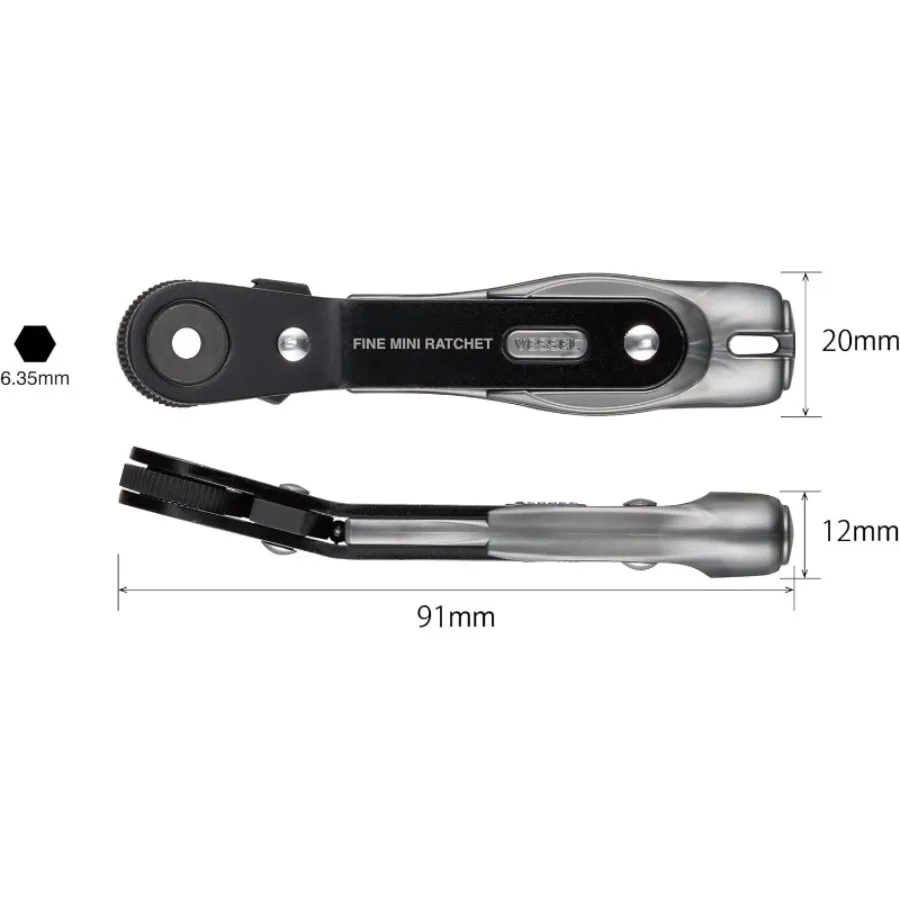 VESSEL 11 PCS Ultra Thin Fine Mini Ratchet Screwdriver Straight/Bend Type with 10 Bits 60 Gears TD-25/TD-25B