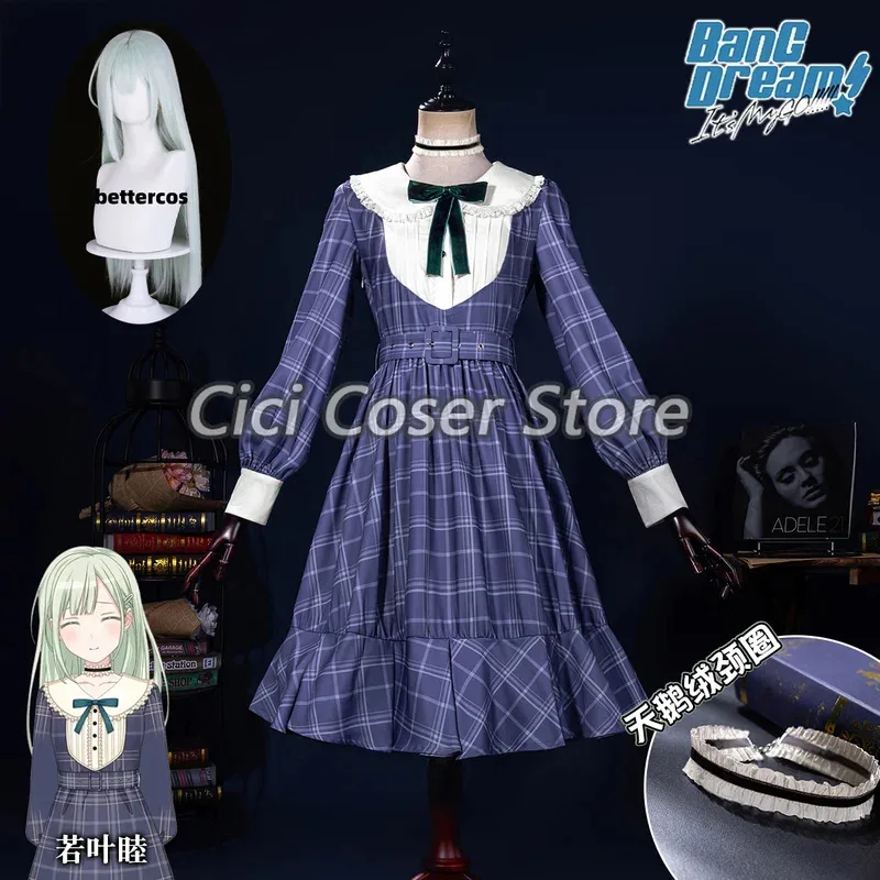 

qq28LQAinme BanG Dream! Костюмы для косплея Вакба, Муцуми, униформа для ролевых игр на Хэллоуин, Рождество, карнавальный костюм для женщин