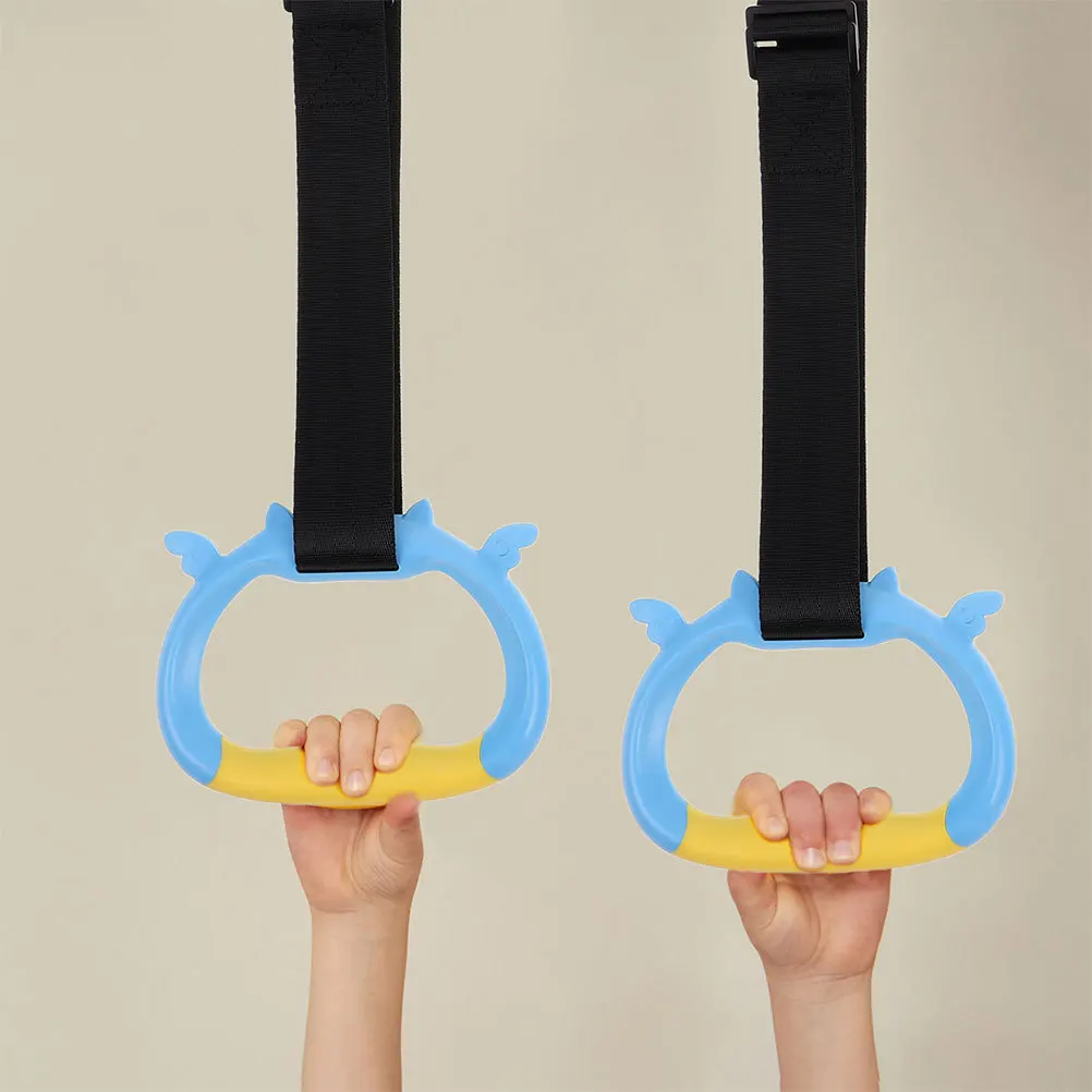 

1Pair Pull Up Rings Adjustable Indoor Gym Equipment Fitness Rings for Hanging Exercises Strength Training
