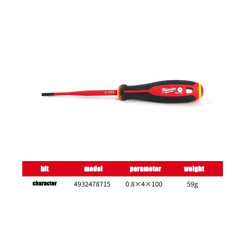Milwaukee Three Touch Klebegriff VDE Isolierter Schraubendreher, Kreuz- und Flachschraubendreher für Elektriker, Handwerkzeug – Detail 9