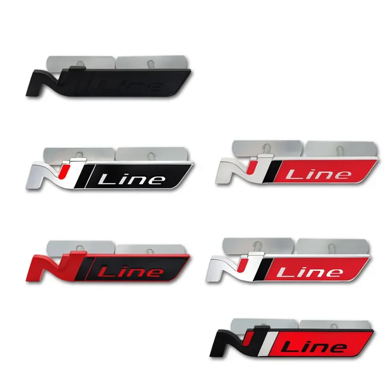 Logo for Hyundai N Line Emblem Sonata Tucson IX35 IX25 Elantra I30 I40 I10 I20 Kona Car Front Grille Badge Exterior Accessories - view 3