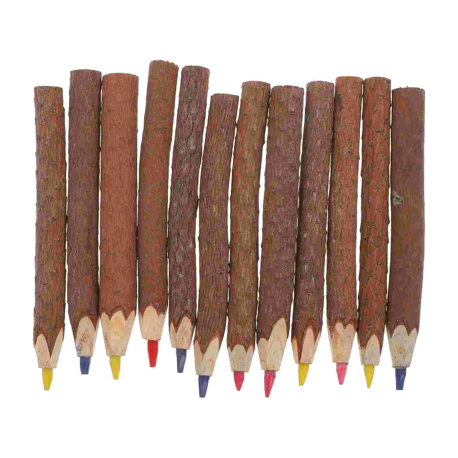 

12pcs 9-10cm Tree Branch Colored Pencils Drawing Oil Base Pencil Set for Artist Sketch (Mixed Color)