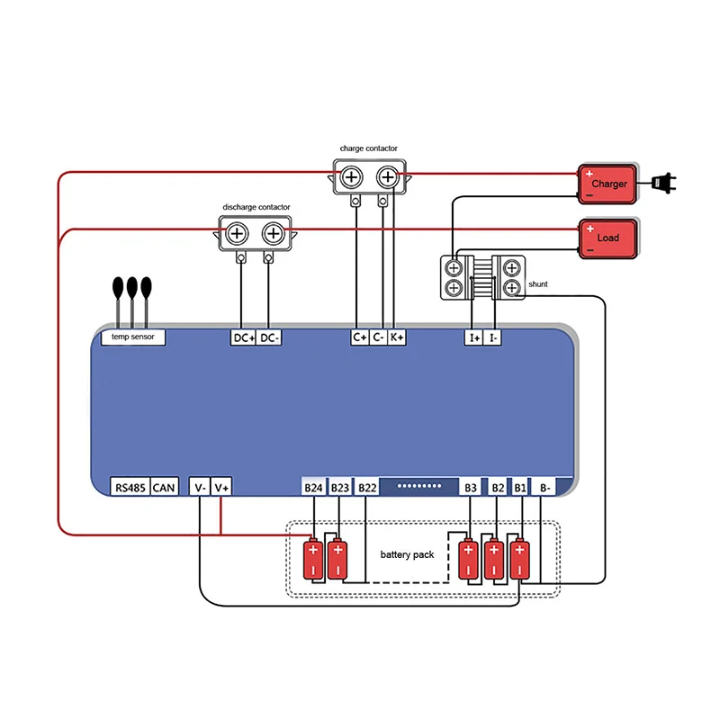 7S to 25S Relay JIKONG Active Balance Smart BMS 600A to 1000A Li-ion Lifepo4 LTO Battery Protection Board with Bluetooth