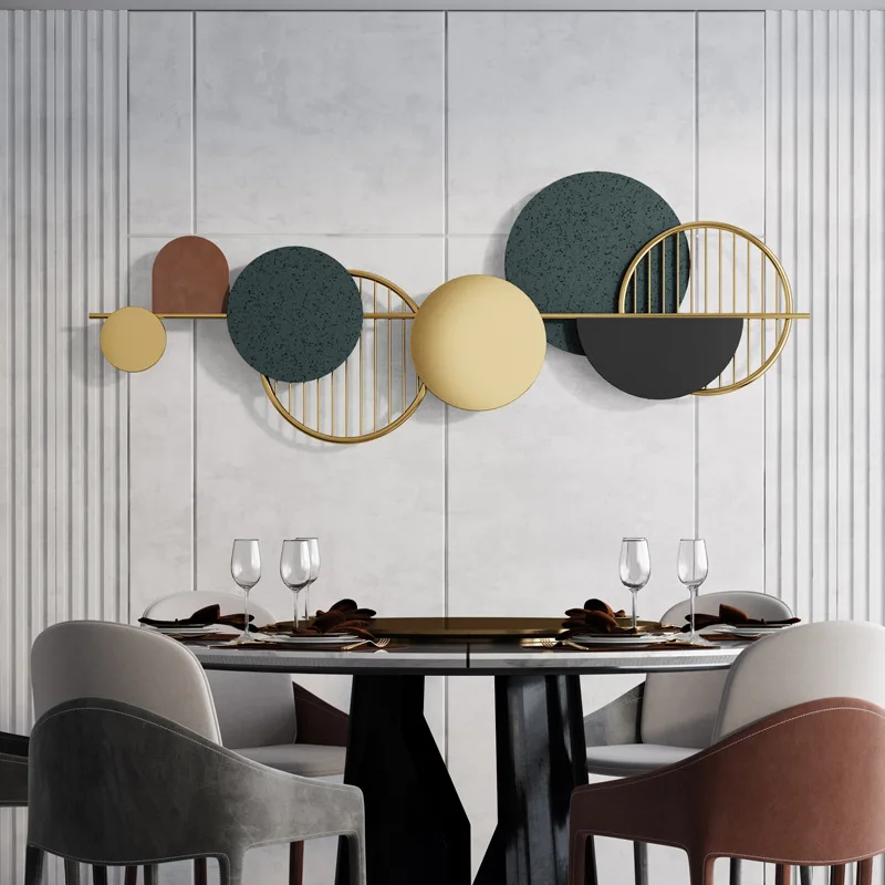 

120x45cm Modern Minimalist Metal Wall Decoration Living Room Sofa Background Wall Decoration Bedroom Creative TV Iron Pendant