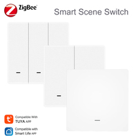 Tuya Zigbee 3.0 Smart Scene Button Switch 1/2/3 Gang Smart Home Wireless Push Remote Controller Battery Powered Devices Linkage