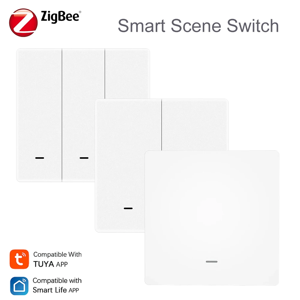 Tuya 와이파이 스마트 스위치, 알렉사 무중성선, RF433Mhz 원격 벽 터치 센서, 조명 스위치, 1, 2, 3 갱 