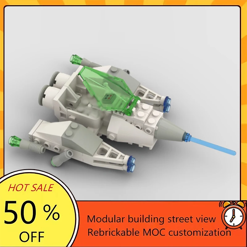 

Набор из 61 детали: Популярная модель космического корабля из фильма «Звездные войны», конструктор MOC, модульные технологичные блоки, подарок на праздник, игрушка для сборки, детский набор