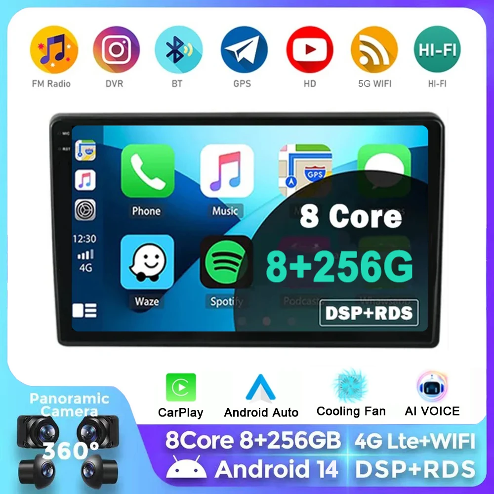 

Android 14 For Hyundai i40 2011 - 2019 Car Radio Stereo Multimedia Video Player Unit GPS Wireless Carplay Android Auto No 2din