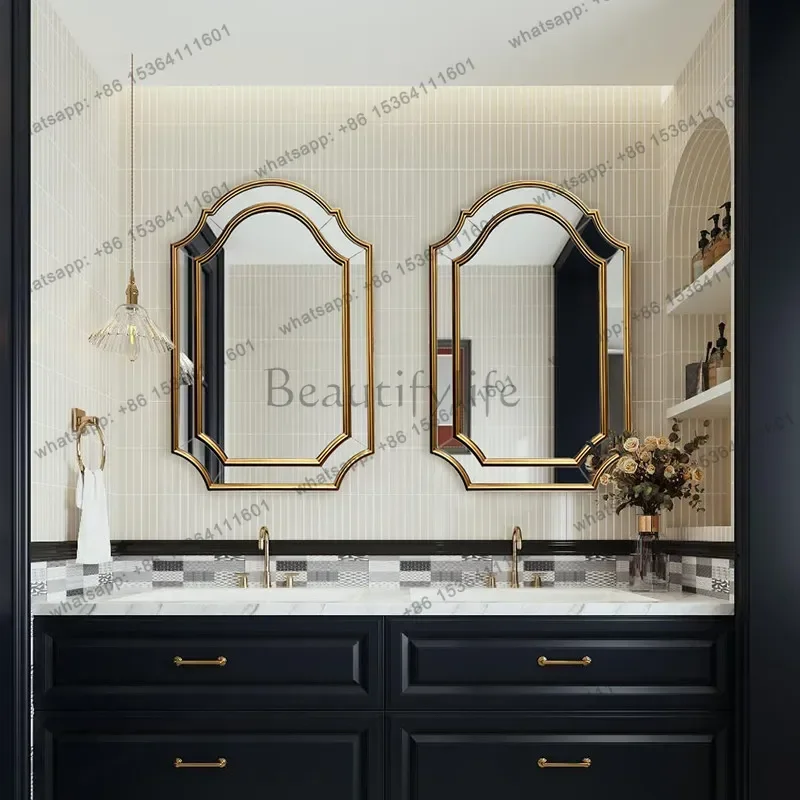 LD Korean Style Light Mirror Luxury LED Dressing Table Aesthetic Girls Mirror Funky  Spiegel Wand Living Room Decorations
