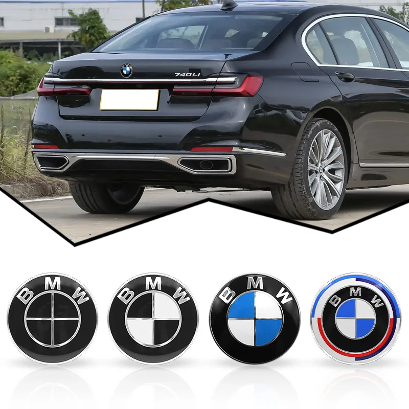 Pour BMW E30 E36 E39 E46 E60 E90 G20 G30 X1 X3 X5 M 74mm 82mm ABS capot avant de voiture capot Logo emblème coffre arrière Badge accessoires
