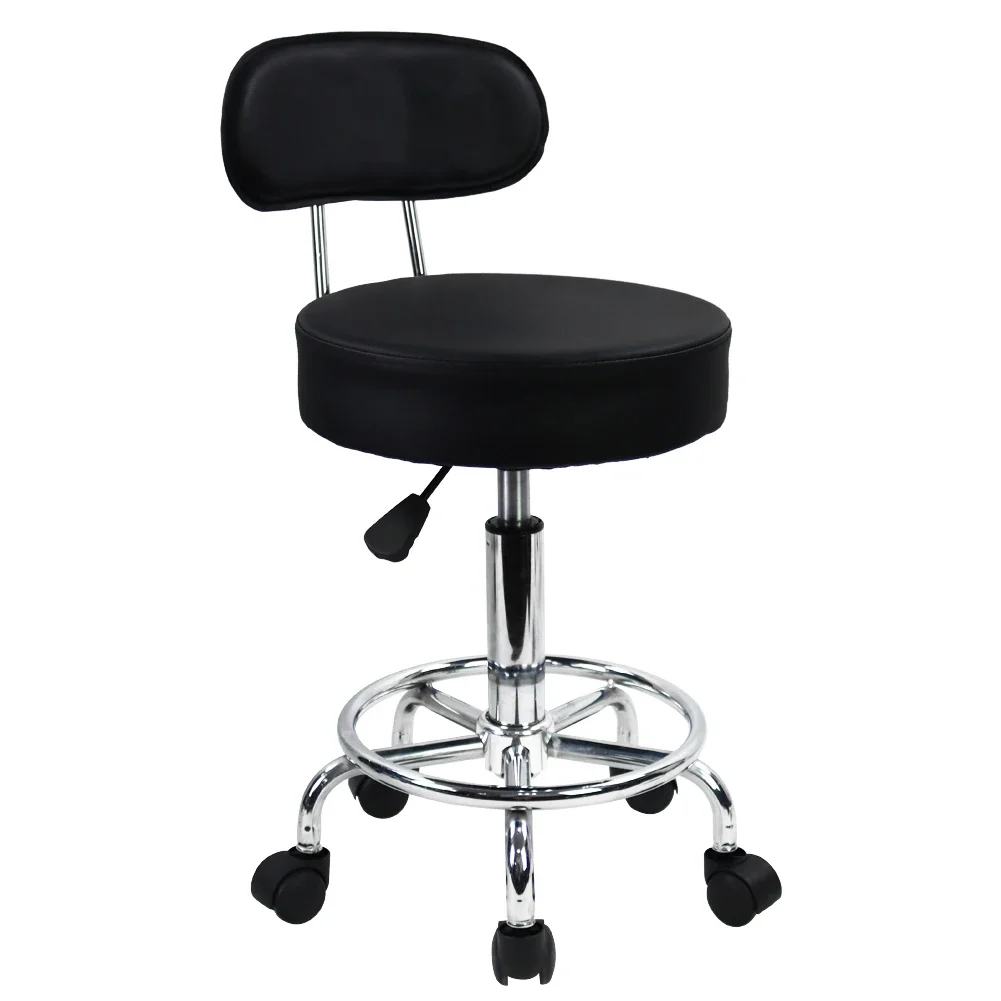 

Hot Sales KKTONER PU Leather Rolling Stool Mid-Back With Footrest Height Adjustable Office Computer Home Drafting Swivel Task Ch