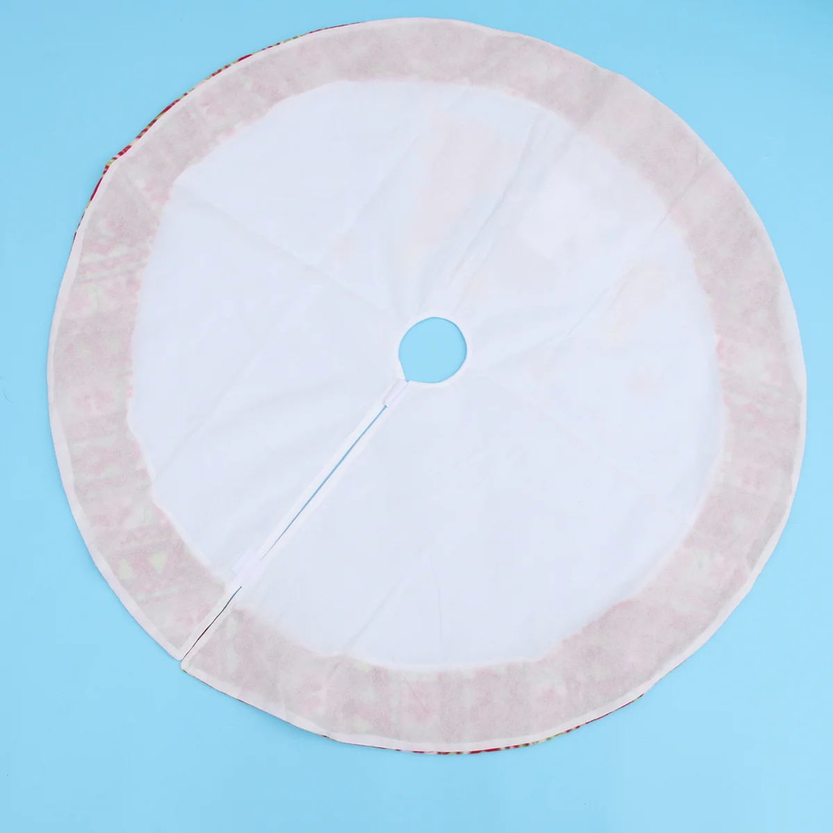 

Christmas Tree Skirt Round Classic Snowman Design Xmas Tree Carpet Base Mat Holiday Party Decoration 90Cm White