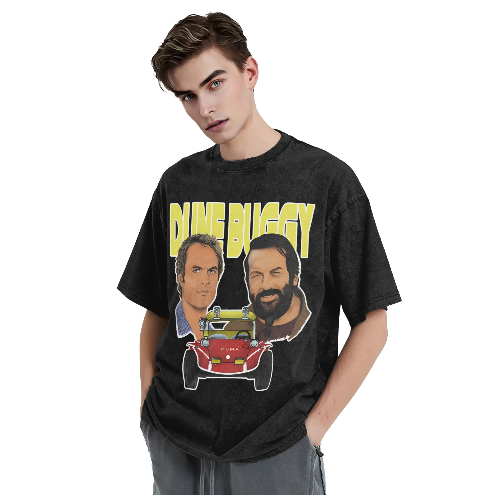 برعم سبنسر الموز جو تي شيرت الهيب هوب غسلها القطن المعتاد تي شيرت 90s فيلم الجدة للرجال النساء بلايز الشارع الشهير الصيف تيز #4