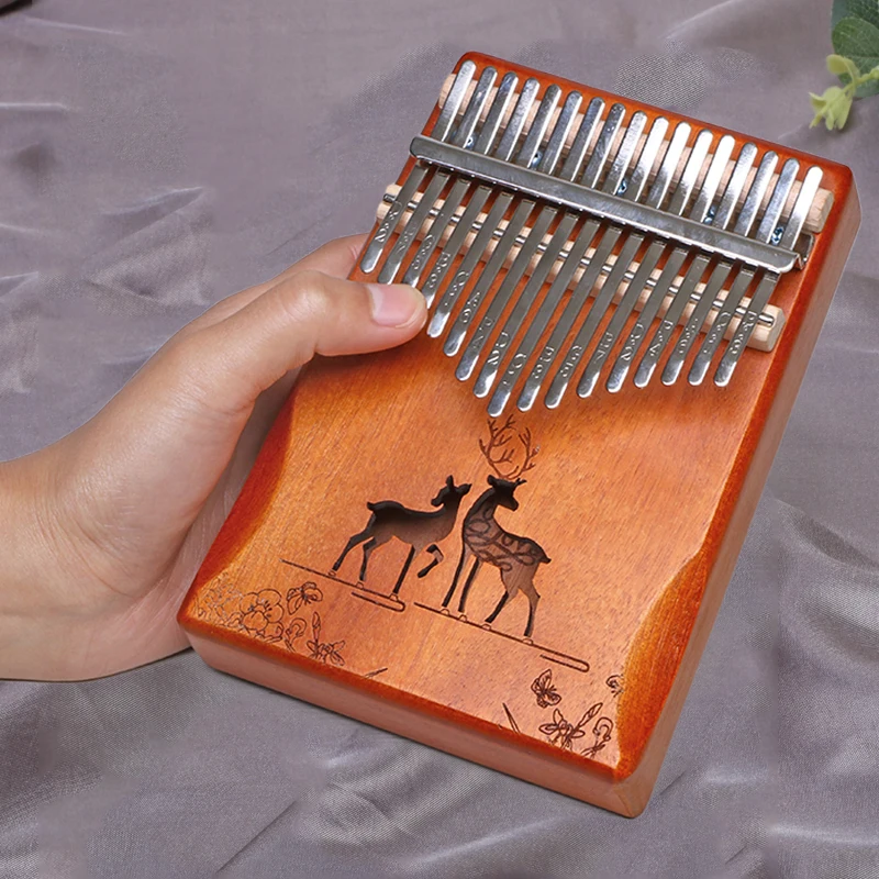 Professional Thumb Piano 17 Keys Calimba Tuned and Shipped Portable Kalimba Beginner\'s Malimba Birthday Festival Gift