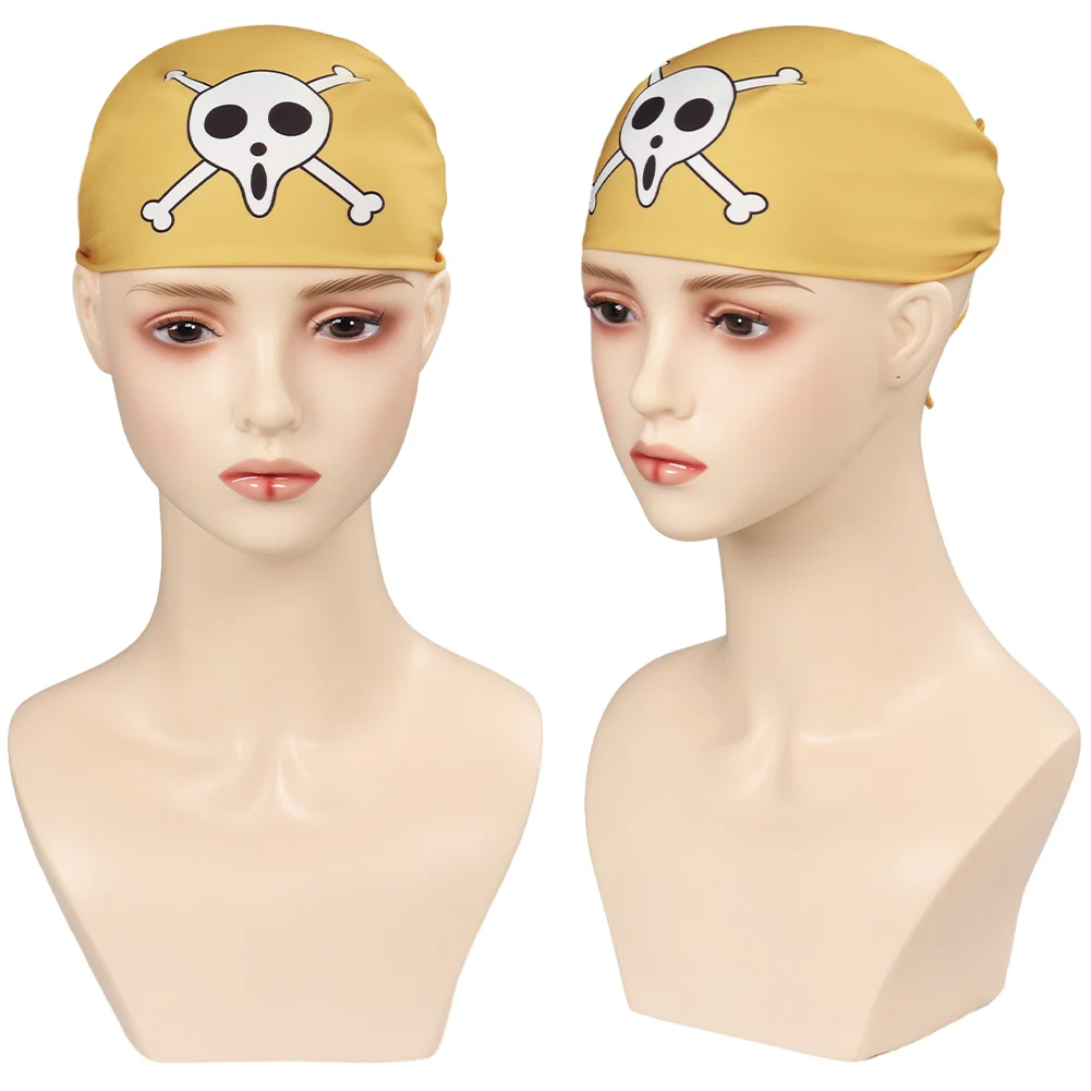 Usopp-Pañuelo para la cabeza de Anime para adultos y niños, accesorio de disfraz de Cosplay de fantasía, diadema con estampado de pirata