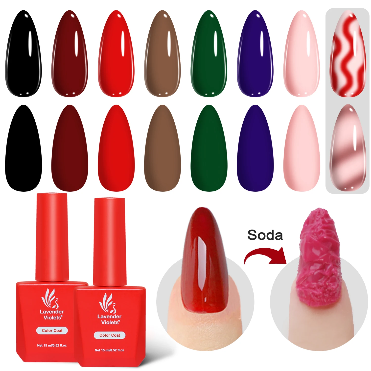 15ml Nuova Formula Aggiornata Cottura Soda Gel Rimovibile Smalto per Unghie Soak Off UV LED Gel Cappotto di Colore per Unghie artistiche Manicure Regali Delle Donne