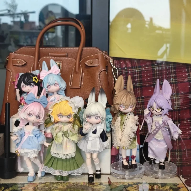 

Blind Box Doll Jumping Moon Time Rabbit Treasure 12 Points Bjd High Quality Mystery Box Joint Mobility Action Figurine Girl Gift