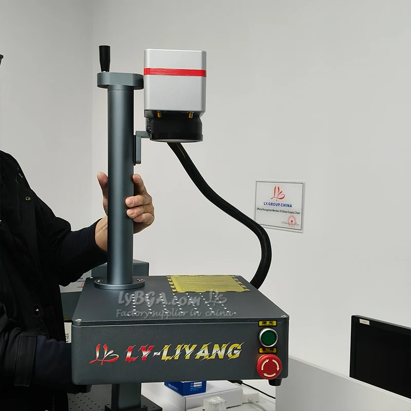 Disassembled LY Desktop Mini Fiber Laser Nameplate Marking Machine Fiber Laser Engraver Engraving Compatible 20W 30W