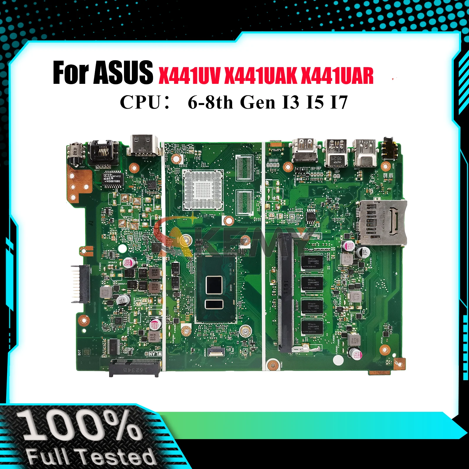 

X441UA Материнская плата для ноутбука ASUS A441U X441UF X441U X441UV F441U X441UVK X441UB X441URK X441UAK X441UAR Материнская плата I3 I5 I7 CPU