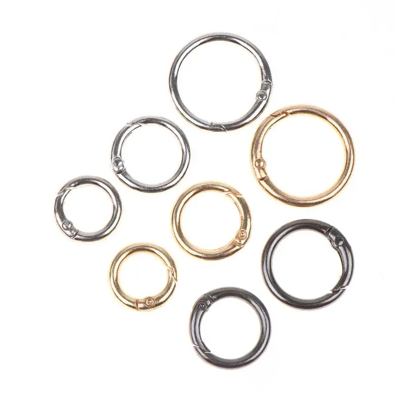 Rustproof Spring Carabiner Hooks 10Pcs 20-30MM Zinc Alloy Spring Buckles Practical Handbag Clasps for Travel Bag Repair Key Org