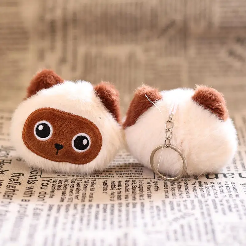 Cute Kitty Bag Charm, Portable Plush Cat Keyring for Purse Backpack Decoration, 10cm Soft Toy Gift