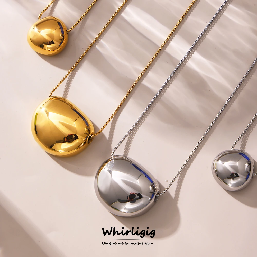Übertriebene glänzende Edelstahlkette für Damen, 18 Karat vergoldet, wasserdicht, schicker Schmuck
