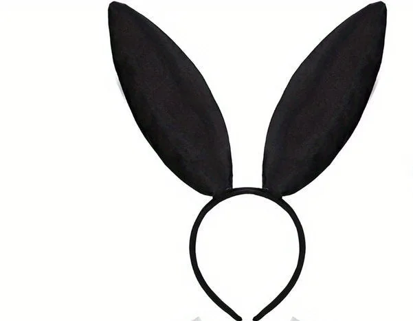 VrouwenKostuum Set Zwarte Bunny Oren Konijn BowtieManchetten Staart Zwarte Netkousen Pak Meisjes Accessoire voor PAASCosplay Party