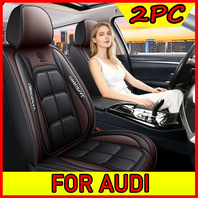 

FOR AUDI Car seat cover waterproof artificial leather wear-resistant front row 2 seats fully wrapped muscle seat cover